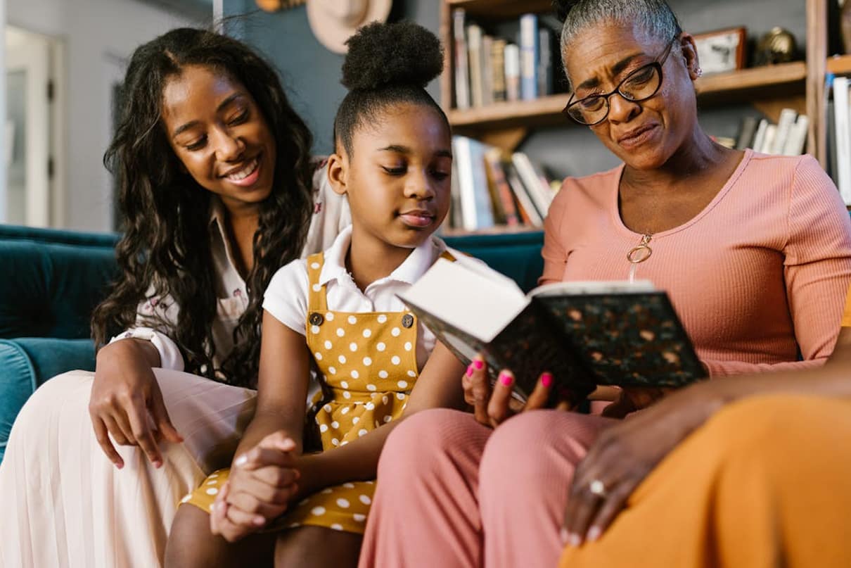 Margaret passing through her cultural African history to her grandchildren