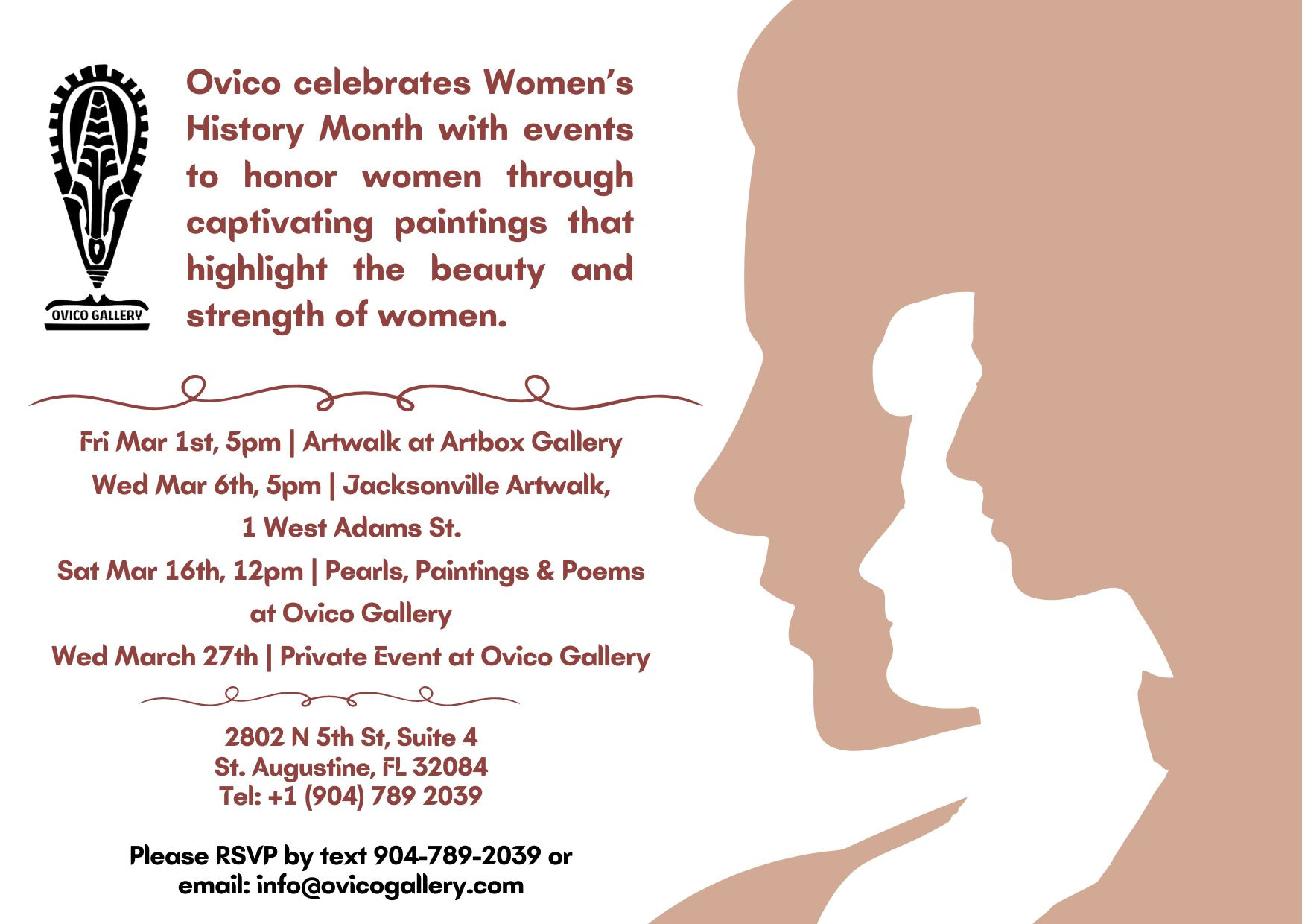 Ovico Gallery celebrates Women’s History Month with events to honor women through captivating paintings that highlight the beauty and strength of women.