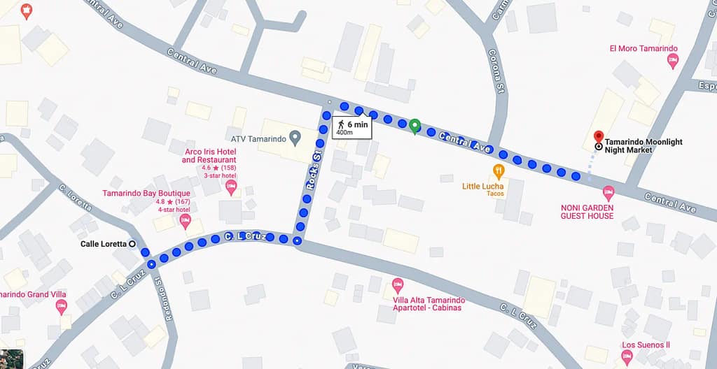 How to get to the Thursday Night Market from Tamarindo From the condo