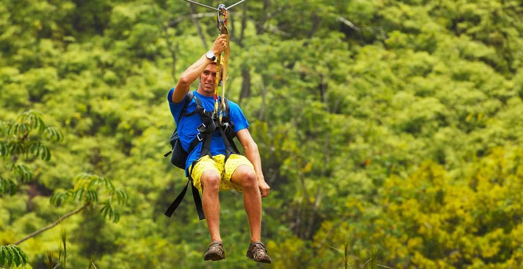 Ziplining at Monkey Jungle
