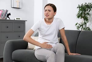 woman having vaginal pain