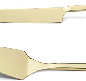 Cake/Knife Server Set - Gold