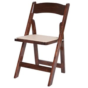 Fruitwood Padded Folding Chair