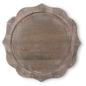 13" Baroque Grey Wood Charger