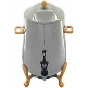 50 Cup Silver Samovar with Gold Accents