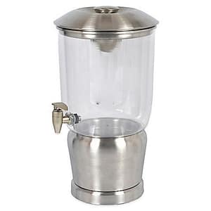 3 Gallon Acrylic Beverage Dispenser, Brushed Nickel