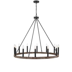 Weathered Walnut Chandelier