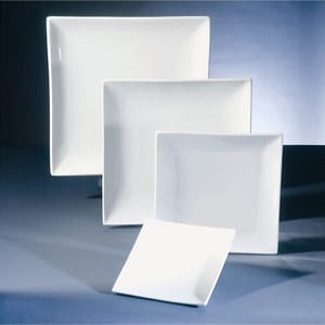 Rental White Square Bistro Tableware