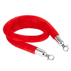 Rental 8′ Red Velvet Rope for Stanchions