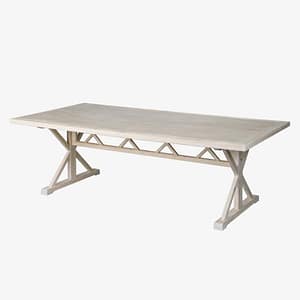 8'x48" Whitewash Farm Table