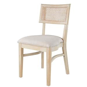 COMING SOON! Stonewashed Francis Chair with Rattan Back