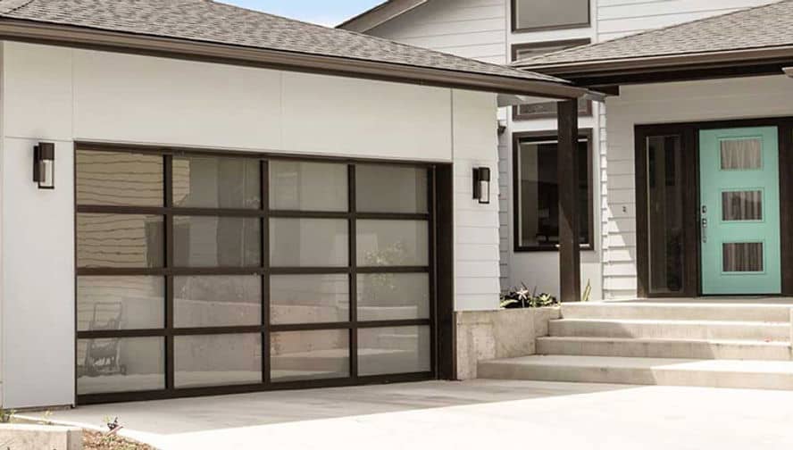 white garage door image