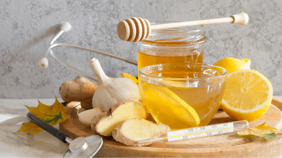 Honey, ginger, lemon, garlic image