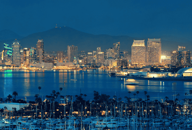 san diego skyline at night