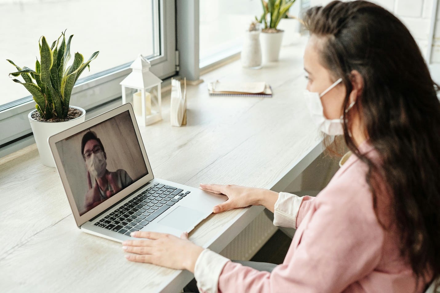 Person consulting a doctor online